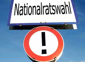 Symboltafel Nationalratswahl, ?sterreich - symbolic for parliament election