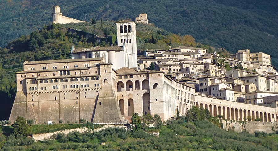 Die prachtvolle Kulisse von Assisi. 