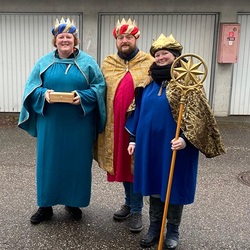 Sternsinger/innen aus der Pfarre Haid