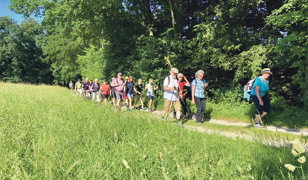 Miteinander pilgern, den Raum erforschen und über Gewalt und Frieden nachdenken.   