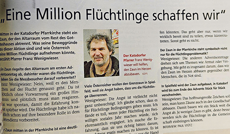 Im Jahr 2015 kamen viele Flüchtlinge nach Europa und Österreich.  