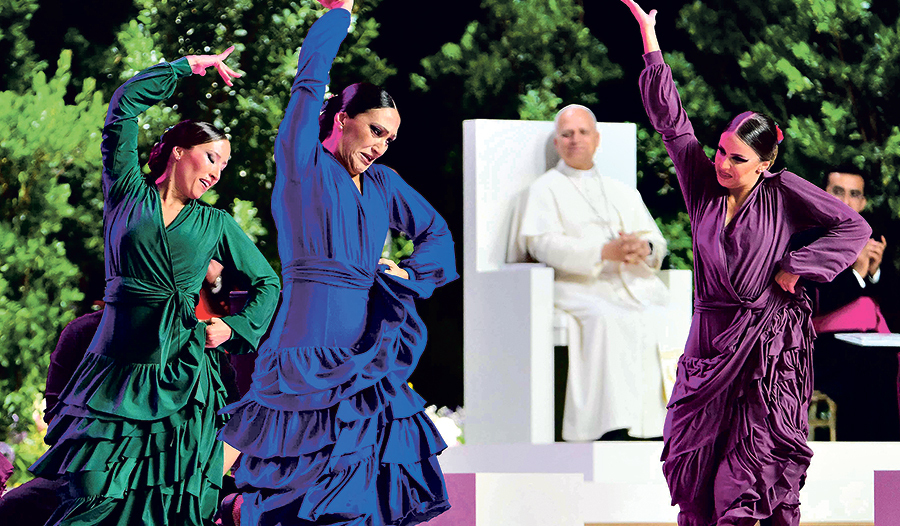 Ein Flamenco für den Papst. 