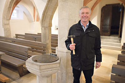 Bei Franz Ganhör (links) laufen die Bauagenden zusammen. Die Kirchenrenovierung war eine Mammutaufgabe.