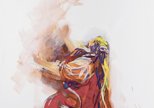 Der Auferstandene erscheint Maria aus Magdala. Acryl auf Leinwand, 120 x 90 cm, 2019
