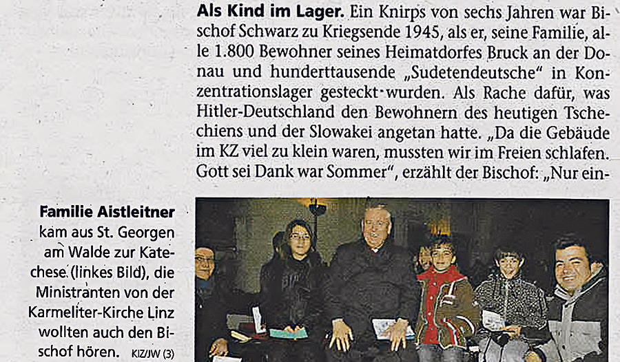 Thema vor 20 Jahren: Bischof Ludwig hielt seine erste Jugendkatechese. 