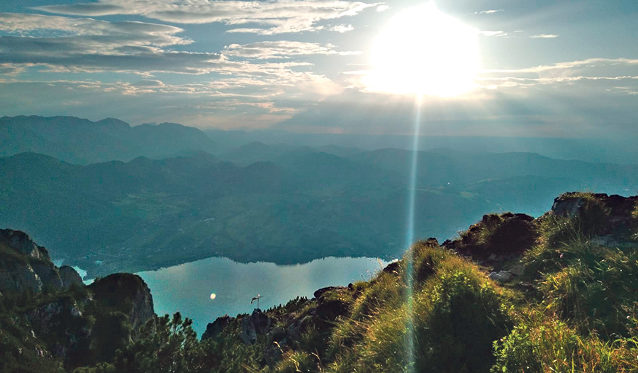 Sonnenuntergang am Traunstein - Fotoaktion der Pfarre Pinsdorf