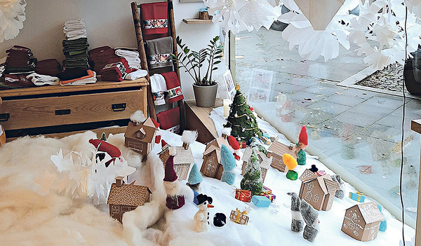 Ein Winterwunderland im Schaufenster. 