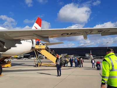 Abflug war in Wien