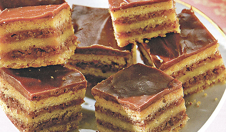 Süße Schichten mit ­Schokoglasur.   