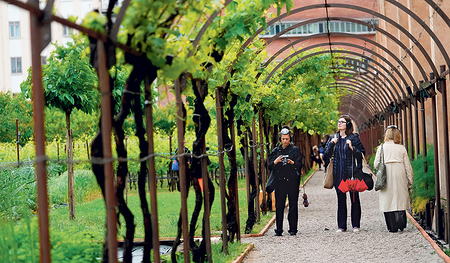 Der Garten – der Pavillon des Heiligen Stuhls legt mystische Dimensionen offen und ist von Hildegard von Bingen inspiriert. 