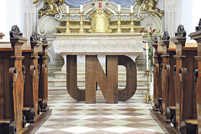 Volksaltar in der Linzer Priesterseminarkirche
