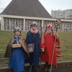 Sternsinger/innen aus der Pfarre Haid