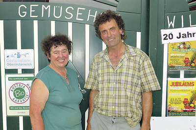 Gabriele Wild-Obermayr und Klaus Wild vom Bio-Gemüsehof in Niederneukirchen.