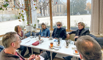 In der Dombar lud Heino zuvor zum Pressegespräch.