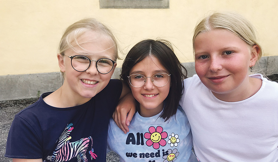Marie, Silvie und Lisa aus der Pfarre Andorf genossen den Minitag in St. Florian. 