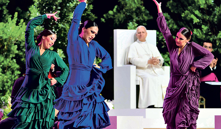 Ein Flamenco für den Papst. 