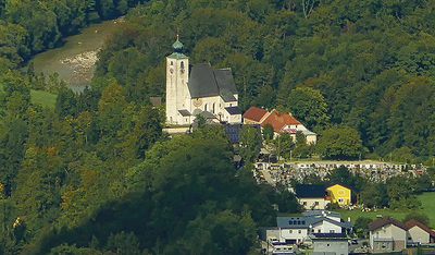 Blick über Obergrünburg. 