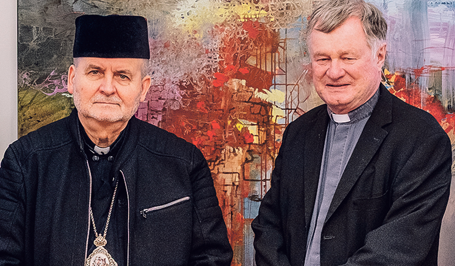 Bischof Dmytro Hryhorak und Bischof Manfred Scheuer.