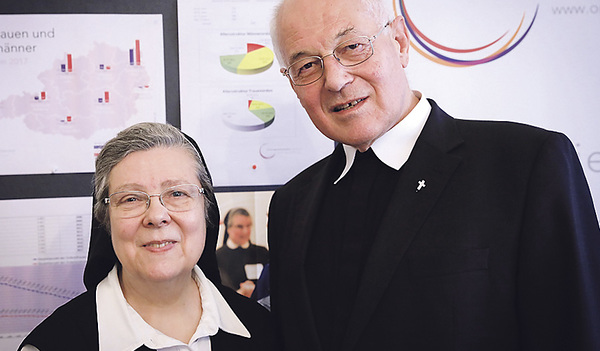 Sr. Beatrix Mayrhofer, Abt Christian Haidinger.   