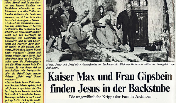 Eine ungewöhnliche Krippe stellte  die KirchenZeitung vor 35 Jahren vor.