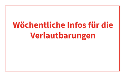 Wöchentliche Verlautbarungen für Pfarren als Info