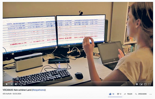 Im Tonstudio. Die Musikerin hat in der Corona-Zeit zuhause ein Tonstudio eingerichtet.