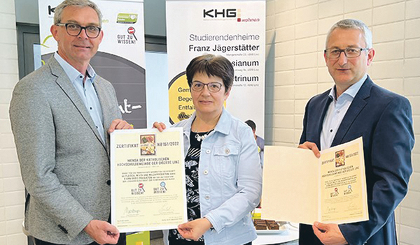 Die KHG-Mensa erhielt das „Gut zu wissen-“Zertifikat der Landwirtschaftskammer Österreich.   