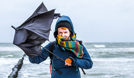 Gegen einen „Shitstorm“ (Sturm der Entrüstung) hilft kein Regenschirm. 