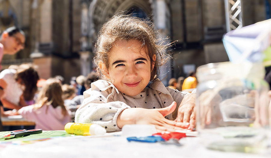 Die Kinder kamen am Domplatz voll auf ihre Rechnung. 