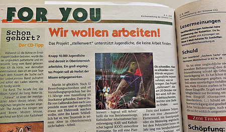 2005 wurde Jugendarbeitslosigkeit zu einem wichtigen Thema.