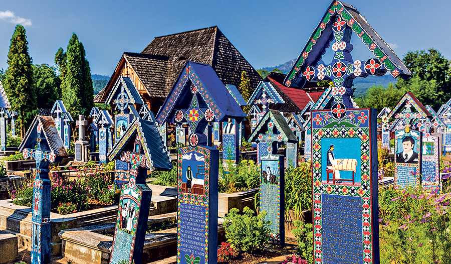 Der lebensfrohe, blaue Friedhof.  