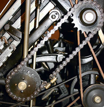 Betriebsbesuch Druckerei, Landesverlag Druckservice GesmbH
Druck Museum, Geschichte des Zeitungsdrucks
Zahnr?der, Maschine