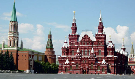 Kreml und Staatliches Geschichtsmuseum am Roten Platz in Moskau - Moscow 