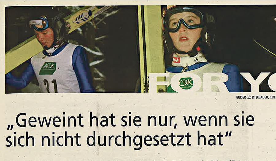 Die Kirchenzeitung stellte die Skispringerin Jacqueline Seifriedsberger vor.  