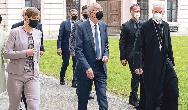 Präsidentin Kersti Kaljulaid und Bundespräsident Alexander Van der Bellen in Göttweig.