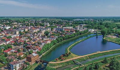 Ein Blick auf die Stadt Garwolin   