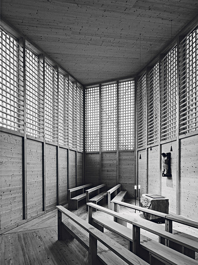 Das Innere der preisgekrönten Auferstehungskapelle. 