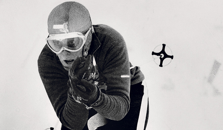 Christl Haas auf dem Weg zur Goldmedaille