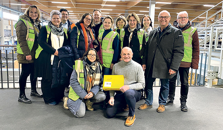Im Logistikzentrum der Post in Allhaming. 
