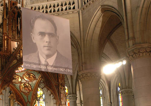Franz J?gerst?tter, St. Radegund, Innviertel, Seligsprechung, Hinrichtung, Krieg, Bauer, Mesner, Regime, M?rtyrer, geboren 1907, Enthauptung am 9. August 1943 in Brandenburg an der Havel, Seligsprechung am 26. Oktober 2007 im Mariendom zu Linz, Weltk