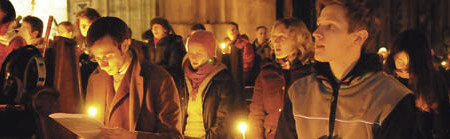 Taize-Gebet, Kerzen, Licht