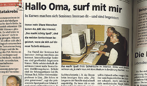 Immer mehr Senior/innen entdeckten die faszinierende Welt des „World Wide Web“.