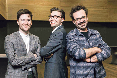 Georg Wiesinger (von links), Alois Mühlbacher und Antonin B. Pevny.