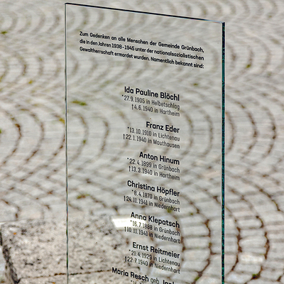 Detail der künstlerischen Intervention in Grünbach bei Freistadt. 