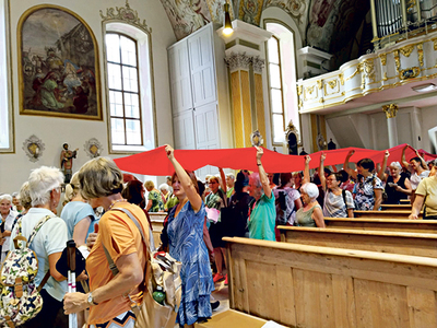 Beim Segen in der Pfarrkirche Ridnaun.