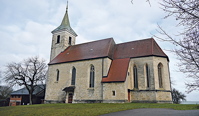Die Filialkirche Weigersdorf (Pfarre Ried  im Traunkreis) mit ihrem bemerkenswerten gotischen Gewölbe