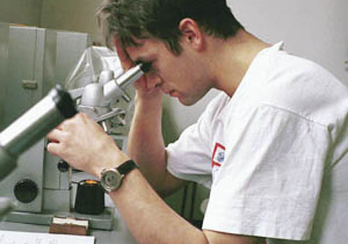Arbeit,Ausbildung,Auszubildender,Azubi,Forschung,Forscher,Interesse,Lehrbetrieb,Lehre,Lehrling,Leute,Mann,Menschen,Mikroskop,Personen,Student,Studium,Technik,Techniker,Wirtschaft,Beruf,Denken,Forschen,Klug,Lernen,StudierenCopyright by BilderBox- Er