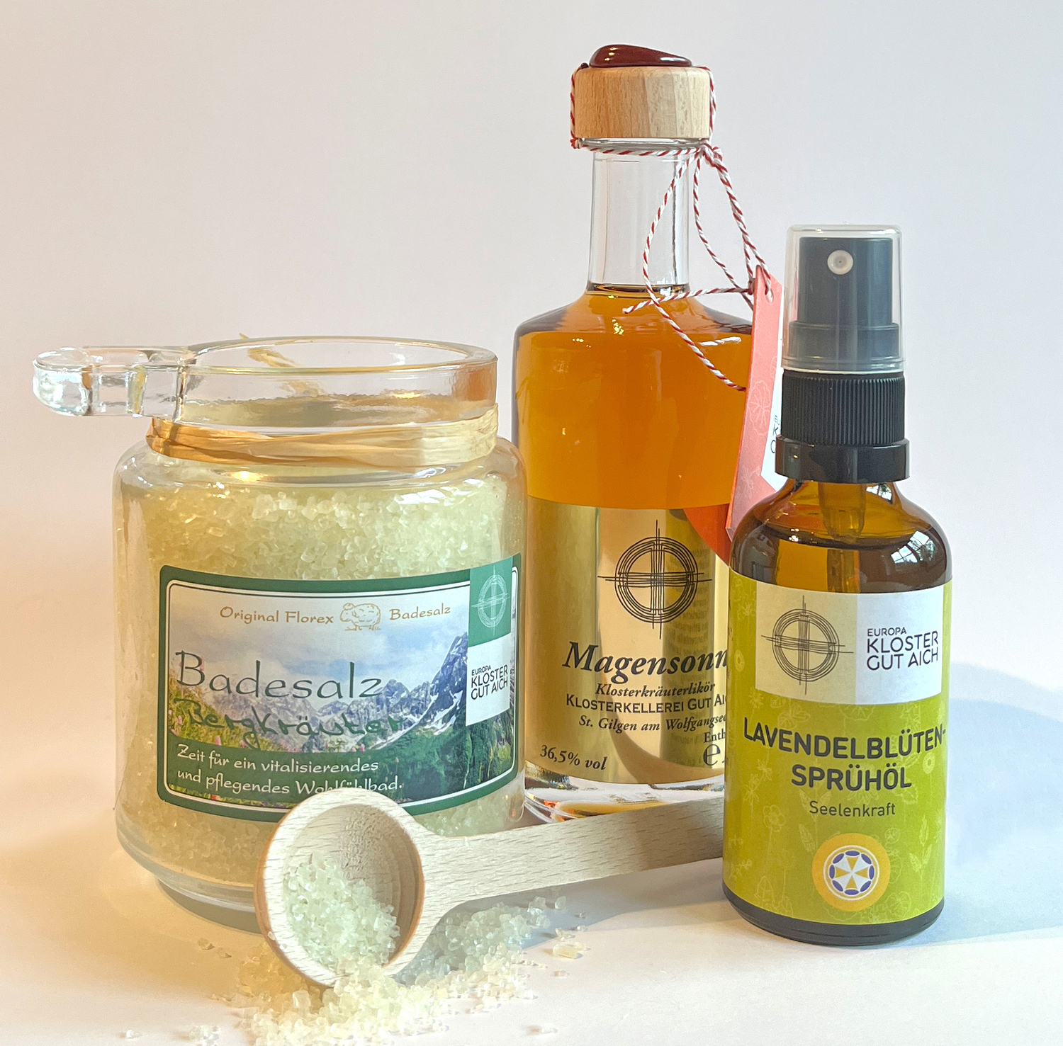 3 Produkte aus dem Klostershop Gut Aich