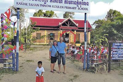 Die KAKIHE-Grundschule am heiligen Berg Phnom Kulen im Nordwesten von Kambodscha wurde durch Spendengelder finanziert.