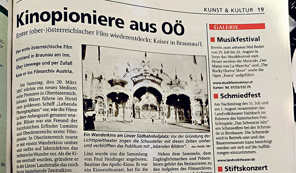 Bericht über einen Sensationsfund im Filmarchiv. 